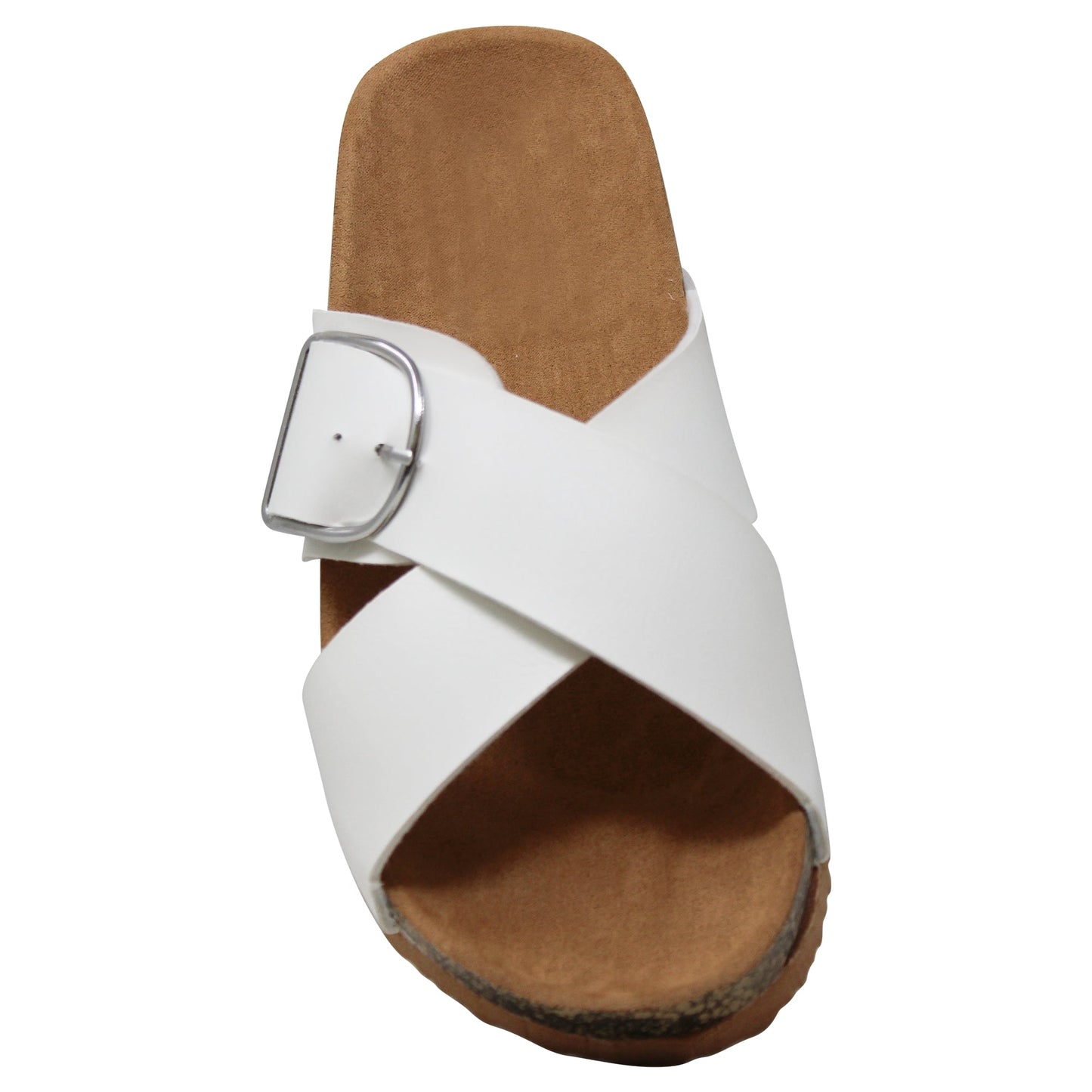 Classic Comfort Sandals Criss-Cross Strap Buckle Slip On Flatform
