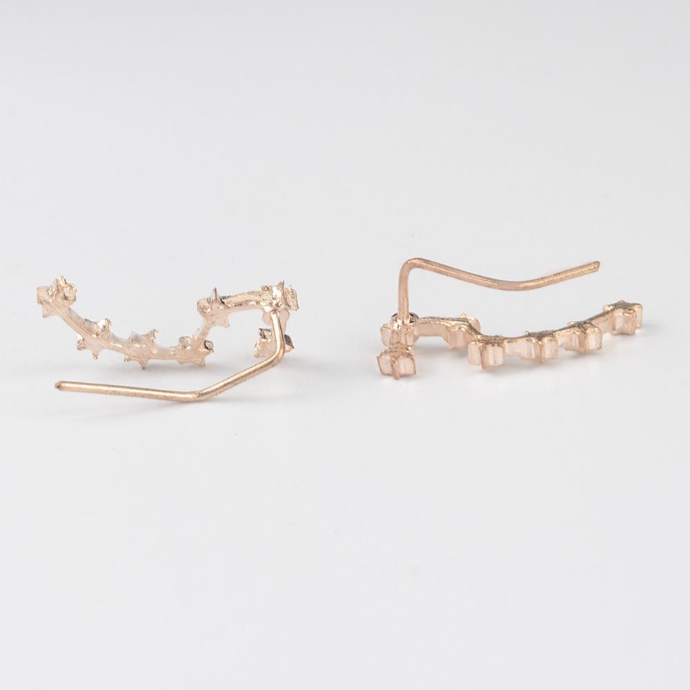 Elegant star constellation stud earrings crafted from durable zinc alloy, sold as a set of two.
