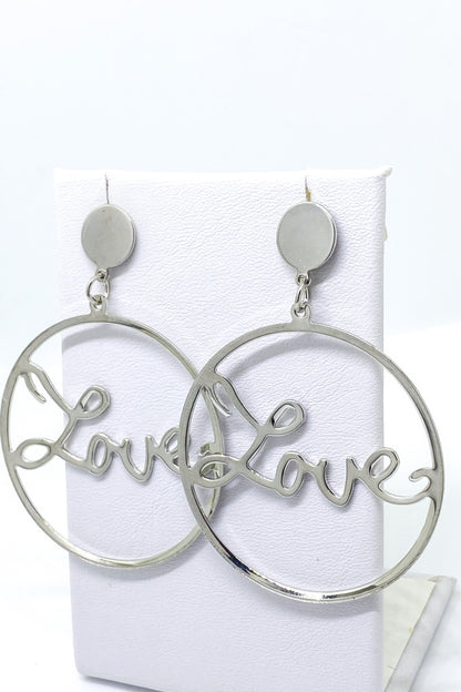 Silver dangle hoop earrings made of high-quality zinc alloy, perfect for special occasions and casual wear